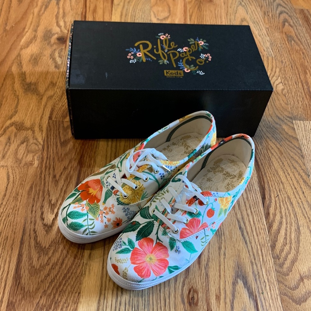 Size 8.5 Rifle Paper Company Keds Floral Print Shoe